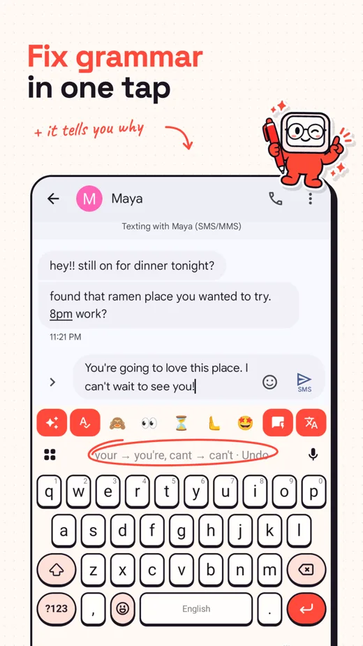 Fix grammar in one tap