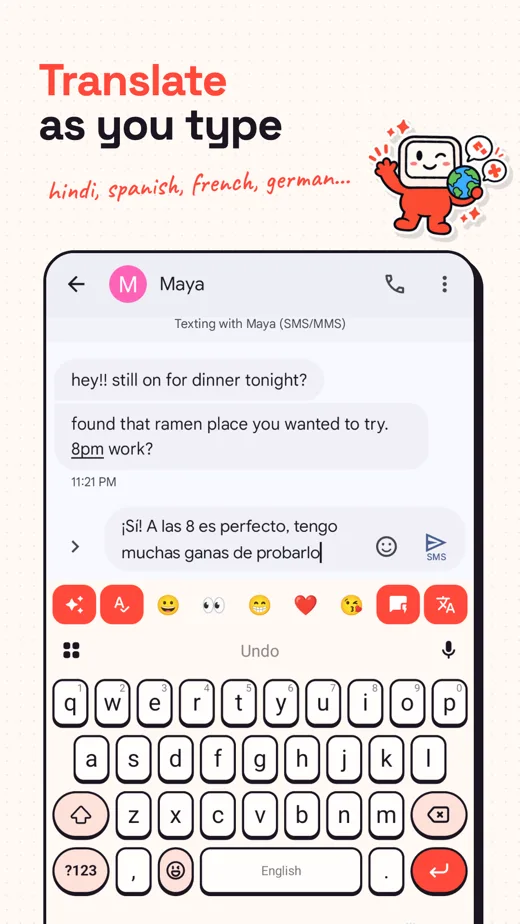 Translate as you type